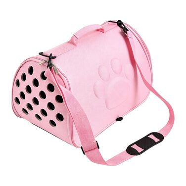 Транспортна сумка для кота - переноска на плечі для цуценят та маленьких собак - рожева