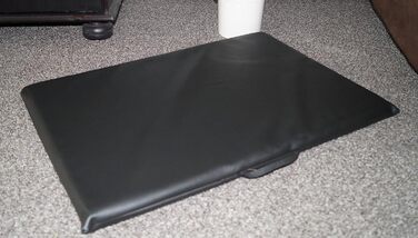 Килимок для собак, лежанка для собак, чорний, 90x60 см, штучна шкіра, піна, 3 см