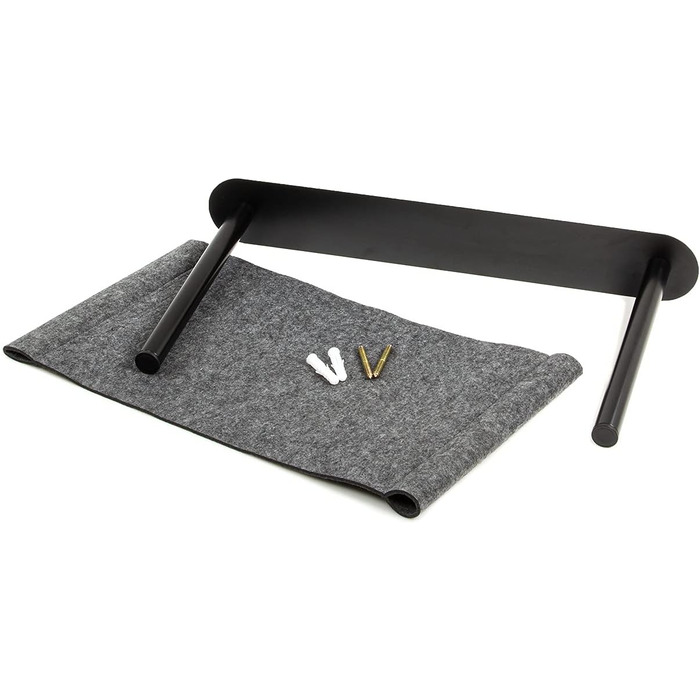 Підвісна лежанка для кота з фетру, канадського виробництва | 65 x 35 x 10 см, антрацит | Лежанка-стіна для котів