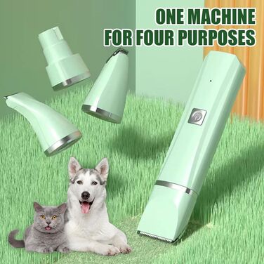 Набір для догляду за шерстю Petstyle Pro: 4 насадки, тиха машинка для собак, грумінг