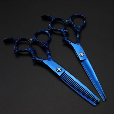 Набір професійних ножиць для грумінгу собак 6 дюймів: прямі та розріджуючі ножиці для догляду за шерстю