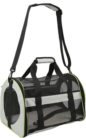 Транспортна сумка для домашніх тварин Cloimei Premium 600D Nylon, сіра, для котів та собак, 17 x 11 x 11 см