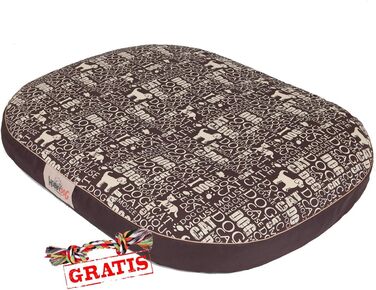 HobbyDog OVAL MOWNAP5: Лежанка для собак овальної форми, лежанка-рушник, матрац для собак, подушка для собак, лежанка для собак, місце для відпочинку (4 розміри) (L (87 x 68 см))
