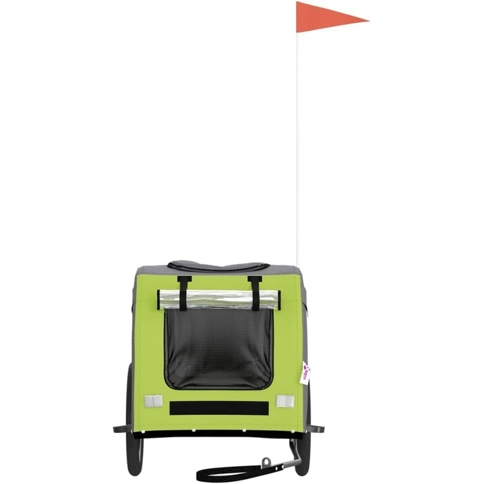 Фаркоп-причіп для велосипеда Gecheer, чорний, для собак, 69x133.5x73.5 см, зелений