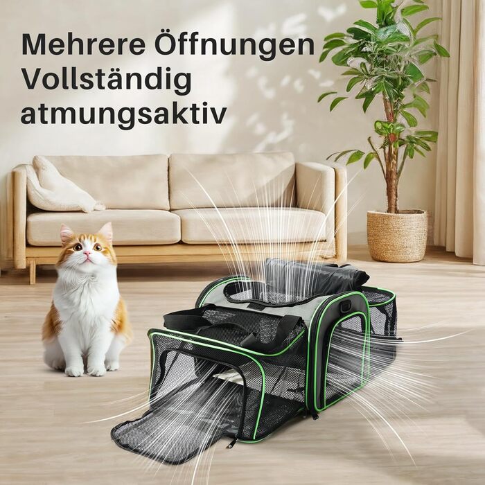 Транспортна переноска для котів та маленьких собак Gardner Pet, складана, з регульованим об'ємом, дихаюча, з плечовим ременем, BPA-free, M Basic