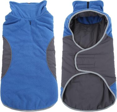 Зимовий теплий пуховик для собак, вітронепроникний, з капюшоном, на блискавці, для захисту шиї та живота, з пряжками, з отвором для страхування, універсальна куртка для малих, середніх собак