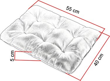Крісло-лежанка для собак SuperKissen24, розмір M, 55x40 см, сірий колір - водовідштовхувальне, миється