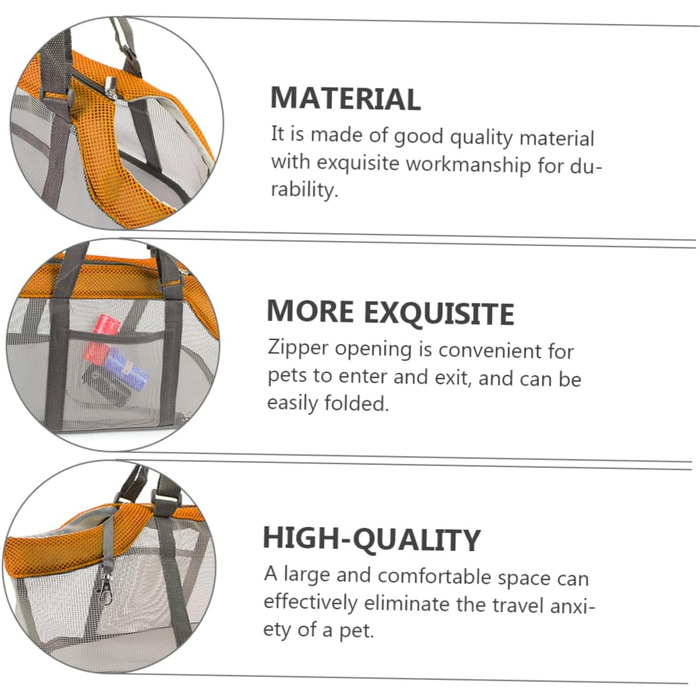 Сумка-переноска для тварин Toddmomy Mesh: дихаюча, для собак та котів, легка, складається, велика для цуценят та маленьких тварин