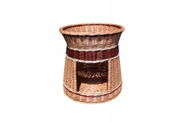 Будиночок-кошик для кота Wicker, коричневий, круглий (44 x 44 x 46 см)