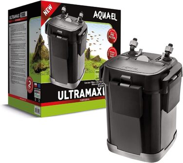 Фільтр каністровий Aquael ULTRAMAX 1000-15W для прісноводних та морських акваріумів, чорний
