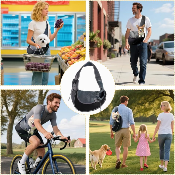 Сумка-переноска для собак Umllpet, регульована, до 6.5 кг, для прогулянок та подорожей
