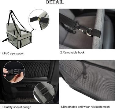 Автоматик для собак MENGQI - водовідштовхувальний, дихаючий, безпечний, сірий