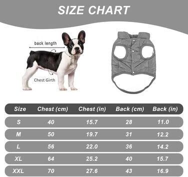 Зимовий одяг для собак Meioro: тепла куртка, жилет з флісу, зручний пуловер для маленьких та середніх собак (Сірий, S)