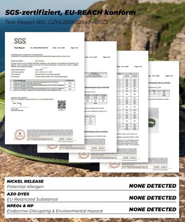 Нашийник для собак Premium NeckShield Kontroll – 5 см, з посиленим амортизуючим наповнювачем, сертифікована безпека SGS, професійний захист для великих і дуже великих собак, 50-58 см, колір Джунглі Ніч