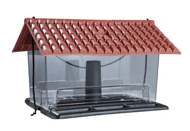 Годівниця для птахів Windhager Ranch з прозорого пластику, 31 x 22 x 20 см, червона