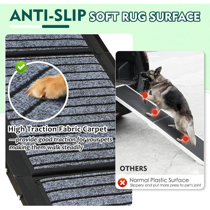 Рампа для собак Snagle Paw 180 см, портативна, складна, для великих собак, до 127 кг, широка (50 см), для авто/SUV/вантажівки