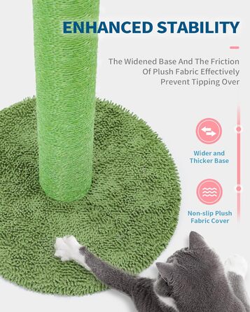 Дряпка для котів Made4Pets Кактус 55,1 см, з натурального сизалю, для кошенят, з іграшками, для дому
