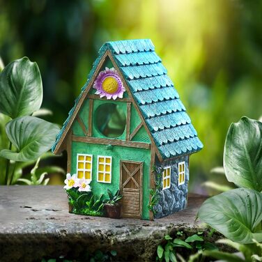 Будиночок для птахів Attivolife: кольоровий, з штучного каміння, з ланцюгом, для саду та двору