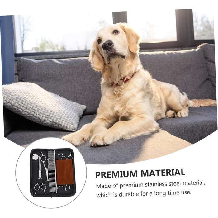 Набір професійних ножиць для грумінгу тварин з нержавіючої сталі