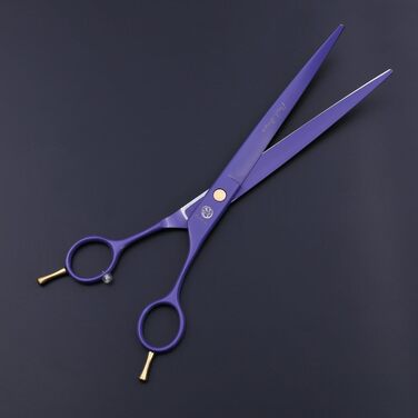 Набір професійних ножиць для грумінгу собак Purple Dragon, вигнуті ножиці та ножиці для сепарації, з чохлом, 20,3 см