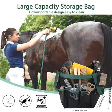 Набір для догляду за конем TERPUP, 13 предметів: щітки, стріжки, органайзер. Ідеальний подарунок для вершників та початківців.