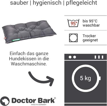 Ортопедичне собаче ліжко Doctor Bark Urban - для собак середніх порід - 70x50 см - сірого кольору - виготовлено в Німеччині - миється до 95°C