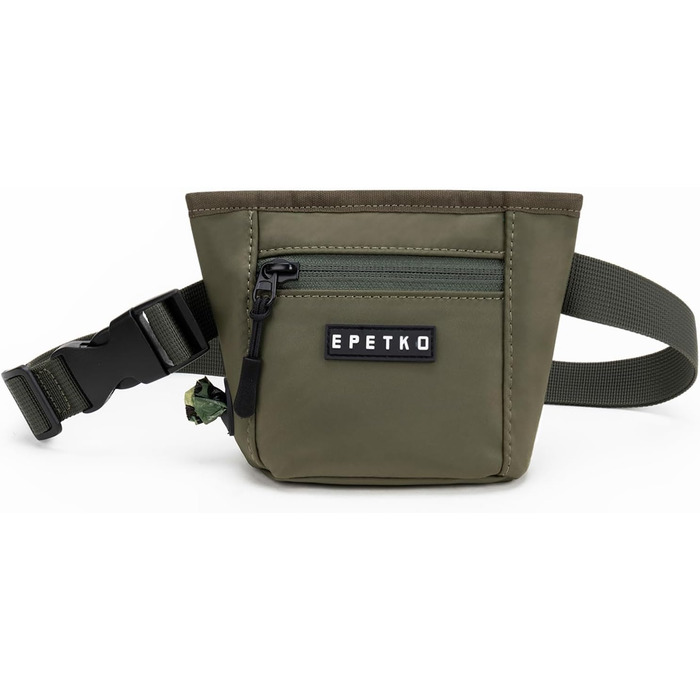 Сумка для ласощів для собак з магнітним закриттям, для дресирування, з відсіком для кульок для прибирання (зелена)