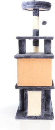 Котячий будиночок з когтеточкою Fudajo, 112 см, з лежаком та платформами