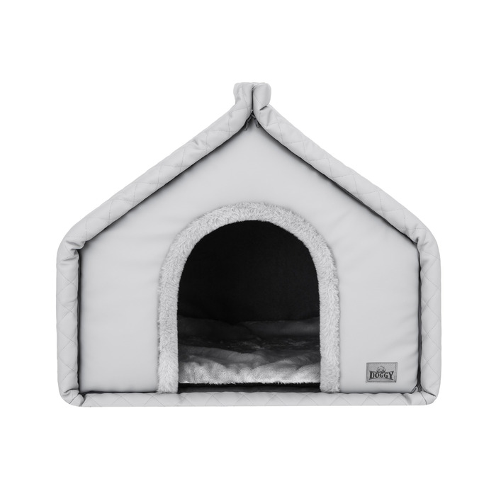 Будиночок для собак Doggy з екошкіри - R1 42x32x43
