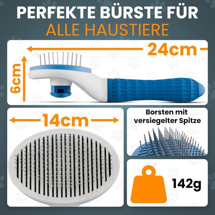 Набір щіток для котів та собак: для короткої та довгої шерсті. Включає ножиці для кігтів, зменшує випадіння шерсті, забезпечує блискучу шерсть, легко очищується. (Білий)