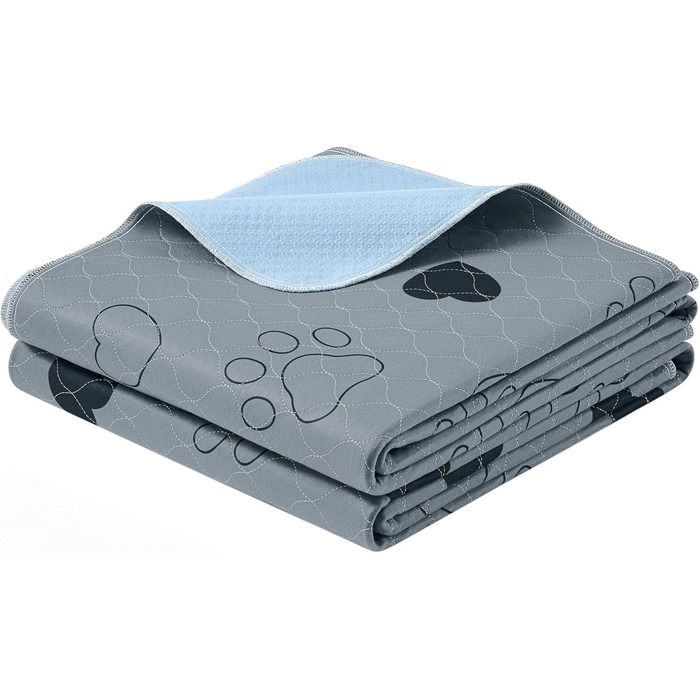 Підстилка для собак Feandrea, 2 шт. в наборі, XXXL (183x183 см), водонепроникна, неслизька, супер вбираюча, сіра