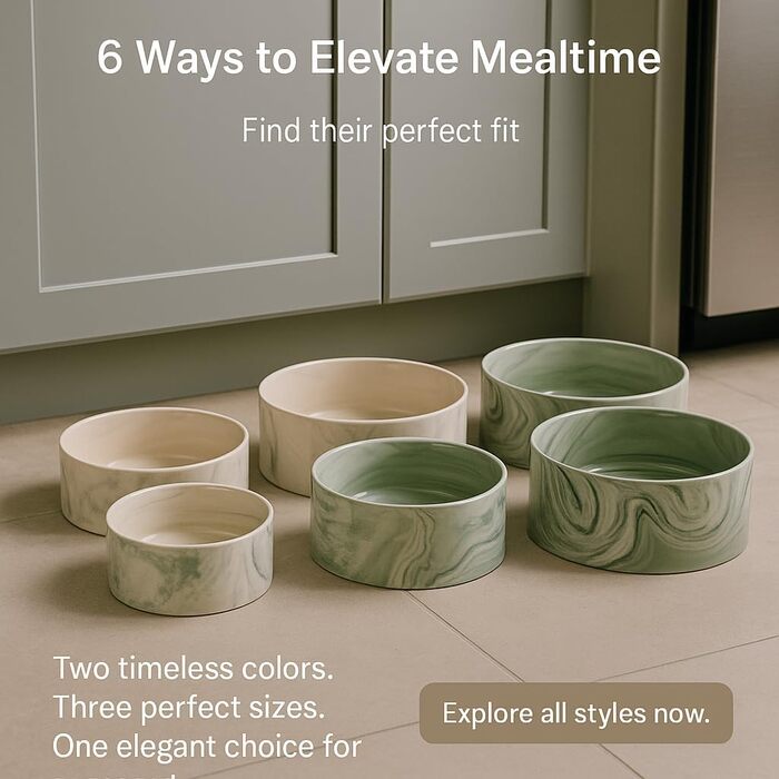 Миска для собак Flamingo Keramik, 1.2л, зелена, велика, для великих собак, миска для собак, велика, миска для собак, керамічна, велика, миється в посудомийній машині