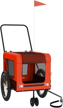 Трейлер для собак Oxford, 63x123x66 см, чорний (Model93916) / Трейлер для собак та котів, 135x68.5x73.5 см, оранжевий