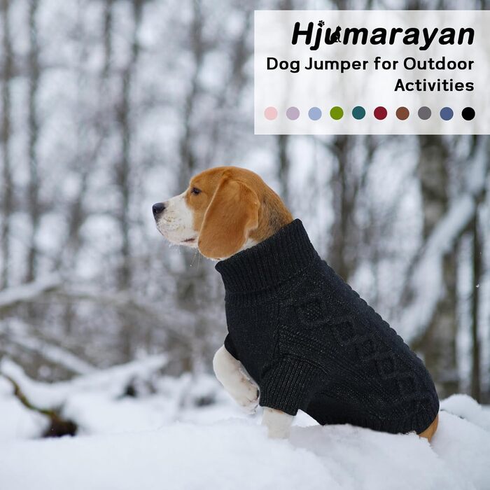 Чорний пуловер для котів та собак, теплий, з отвором для повідка, розміри S, XXL