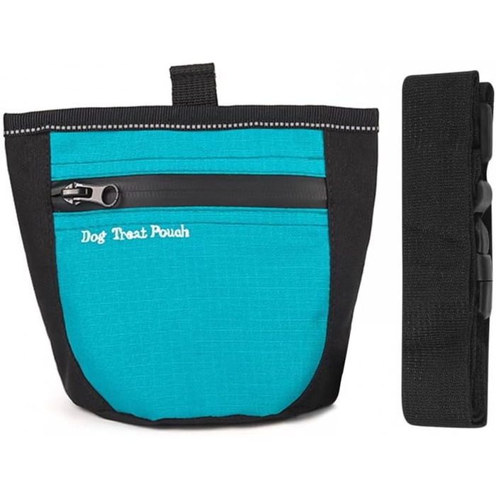 Сумка для ласощів для собак DONGKER з магнітним закриттям, поясна сумка для тренувань та виховання цуценят, швидке винагородження (Зелена)