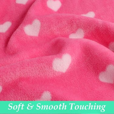 М'яка флісова ковдра для собак та котів LeerKing 2 шт. (75x100 см) рожево-зелена