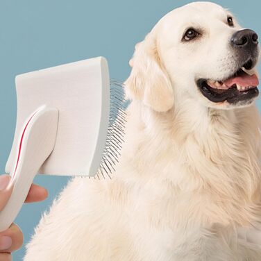 Щітка для грумінгу тварин: котів, собак, хутро, дерев'яна ручка, для дому, подорожей