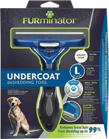 Щітка FURminator для собак з довгою шерстю (розмір L) для видалення підшерстя, 1 шт.