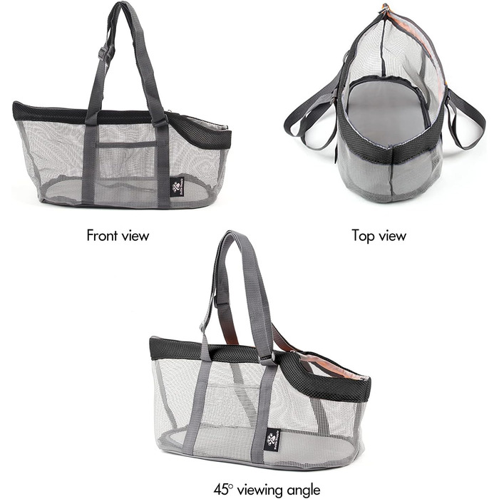 Транспортна сумка для собак та котів PETCUTE, чорна, до 4 кг