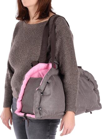 Сумка-переноска для собак і котів Flamingo Xenos Taupe - 47x25x28 см - Міцна та зручна