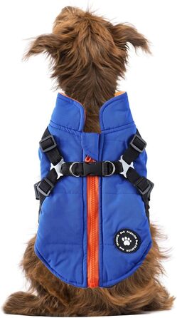 Теплий зимовий пуховик для собак, водонепроникна флісова жилетка, тепла куртка для цуценят та собак різних розмірів (S, блакитний)