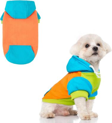 Теплий плед-жилет для собак BeautyZoo: флісова жилетка, тепла куртка для маленьких, середніх порід, з кільцем для повідка, зимовий дизайн (білий буффало-карто)