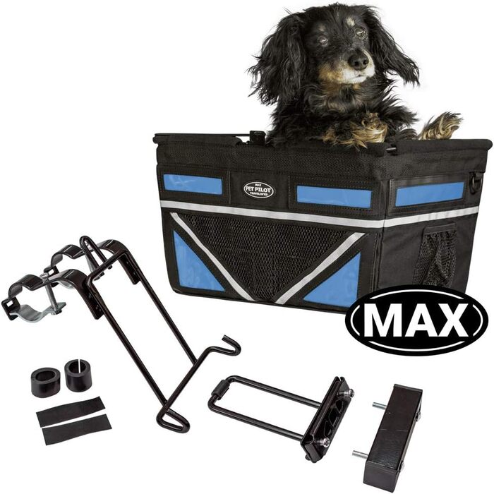 Кошик для собак на велосипед TRAVELIN K9 Pet-Pilot MAX, 8 кольорів, неоново-синій