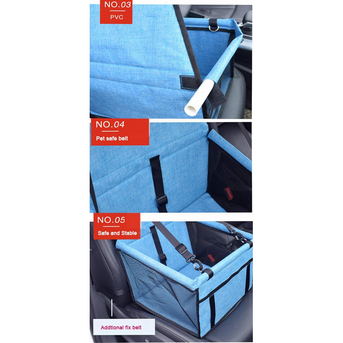 Водонепроникний, дихаючий килимок для автомобіля з тваринами, безпечний підйом, миється, матеріал Oxford, чорний