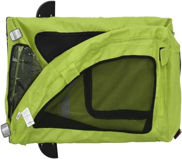 Фархандлігер Gecheer для собак, переносник для собак, вагончик для собак, з відбивачами, зелений, матеріал: Oxford, розмір 125 x 63 x 66 см