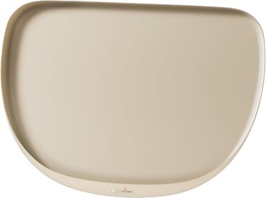 Підкладка під миску для котів DownyPaws, силіконова, 62 x 43 см, бежева. Захист від розливу води та корму, легко миється, BPA-free