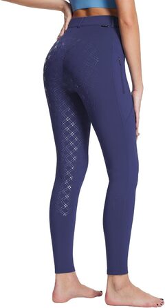 Жіночі зимові штани для їзди верхи Baeaf з флісу, з вобезом, з кишенями на блискавці (M, Navy)