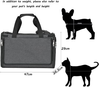 Транспортна переноска для собак та котів (складний бокс) - чорна