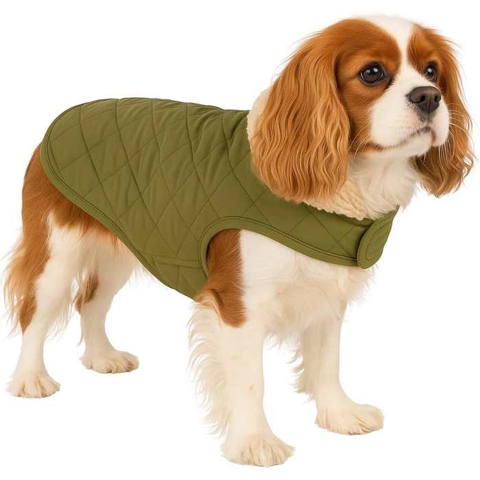 Зимовий теплий одяг для собак Flamingo Bonnie – зелений, розмір 40, преміум-якість, водонепроникний, з плюшевою підкладкою