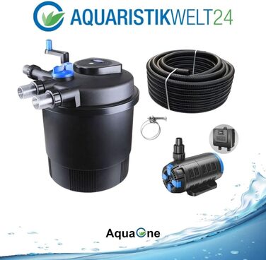 Комплект фільтрації для ставка AquaOne CPF-20000 з UV-лампою та регульованою Eco-помпою 37-180 Вт для водойм до 40 000 л, фільтрувальна установка, шланг №39